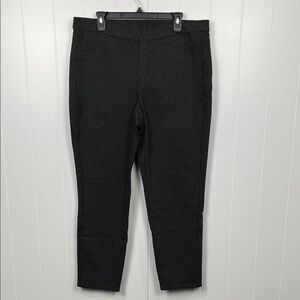 J. Jill Womens Ponte Knit Pant XL Charcoal Stretch Waist Pockets Straight Leg